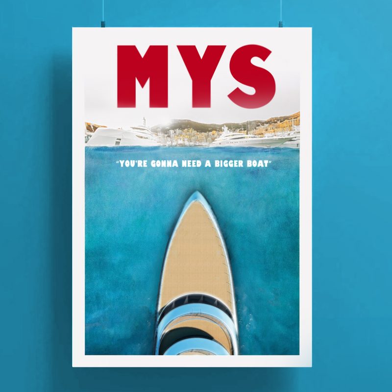 graphic poster for monaco yacht show