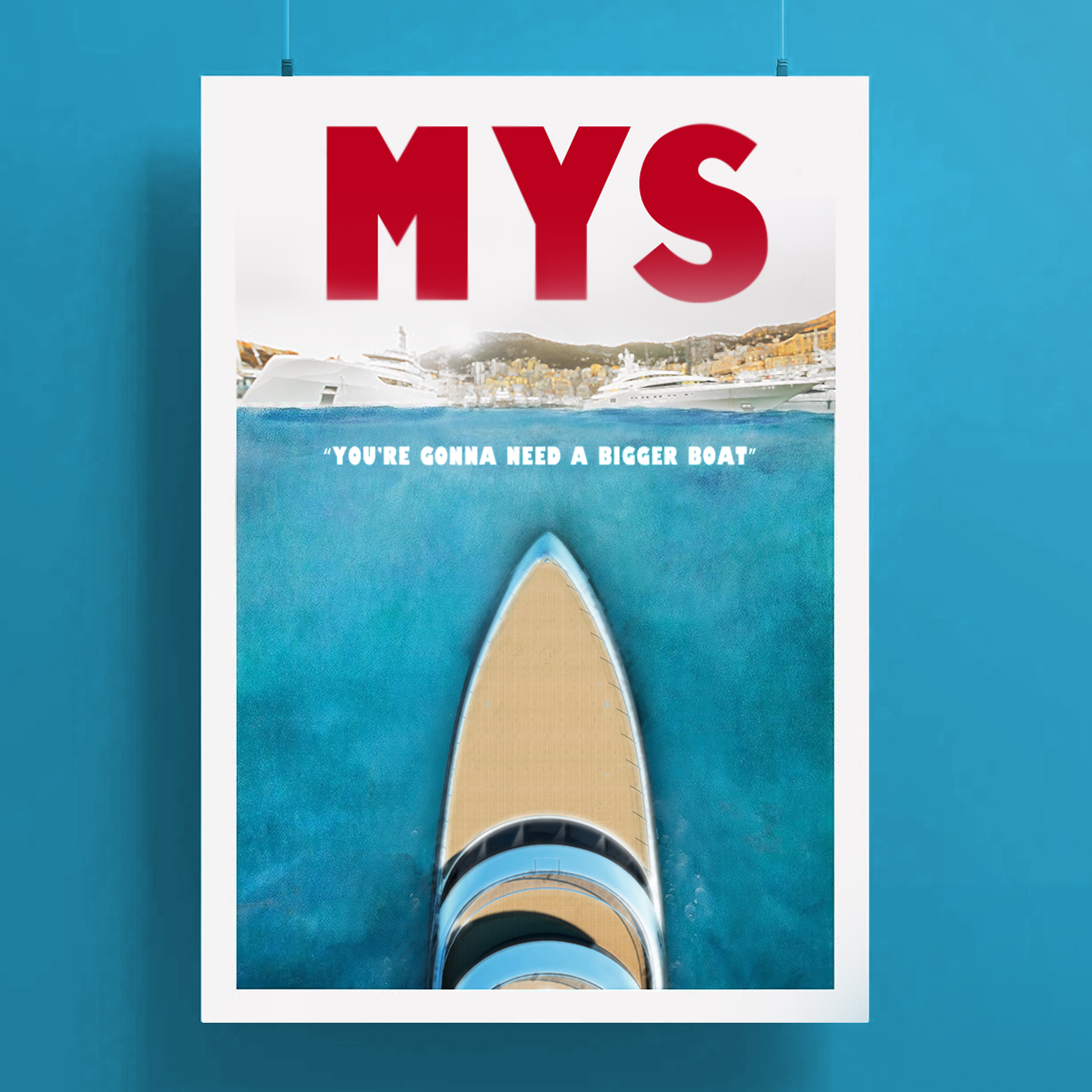 graphic poster for monaco yacht show